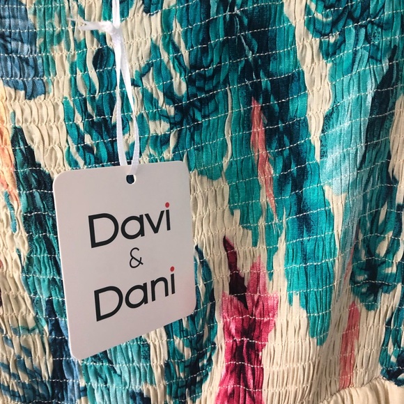 Bold Cream/Green Tropical Print Maxi Dress Romper - Picture 5 of 5